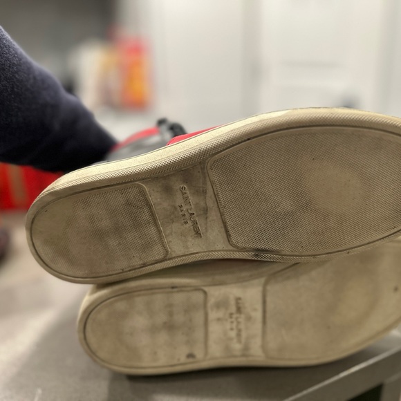 SAINT LAURENT Signature Court Classic SL/10H Leather High Top Sneakers - Picture 3 of 6